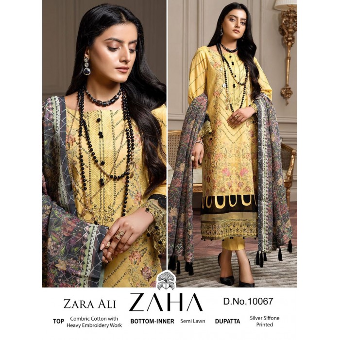 Zaha Zara Ali Vol 1 Cambric Cotton Pakistani Salwar Suits